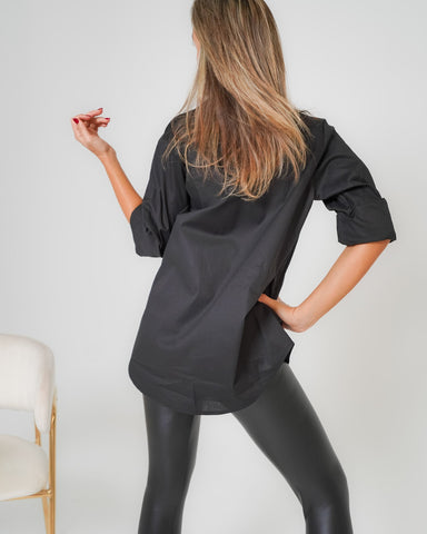 Camicia donna nera made in Italy