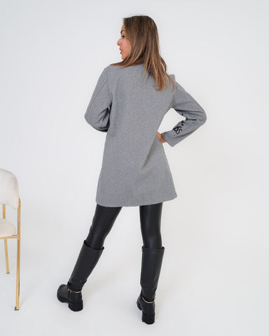 Cappotto donna grigio made in Italy