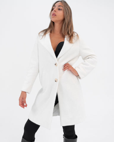 Cappotto giacca donna bianco made in Italy