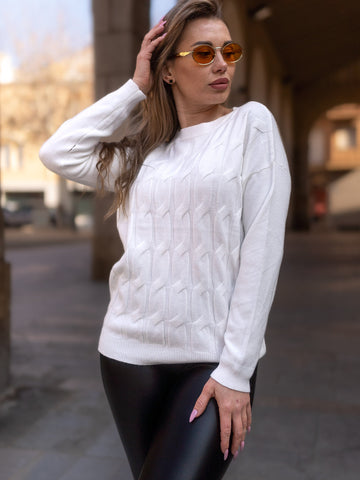 Maglione donna bianco